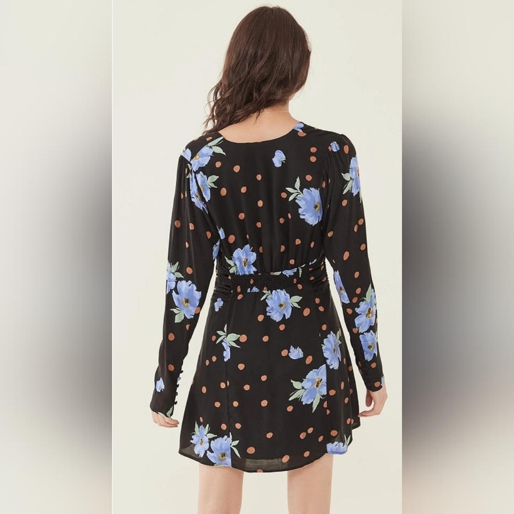 ❤️ FREE PEOPLE DATE NIGHT MINI DRESS, MOONLIGHT COMBO, SMALL - Picture 2 of 13
